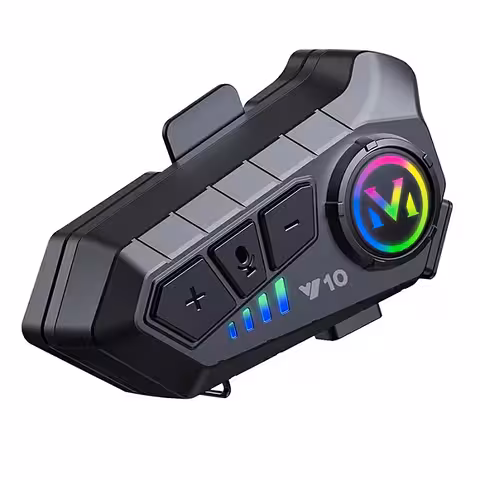 Intercom Bluetooth 5.3 pour casque moto avec batterie 1000mAh et autonomie longue