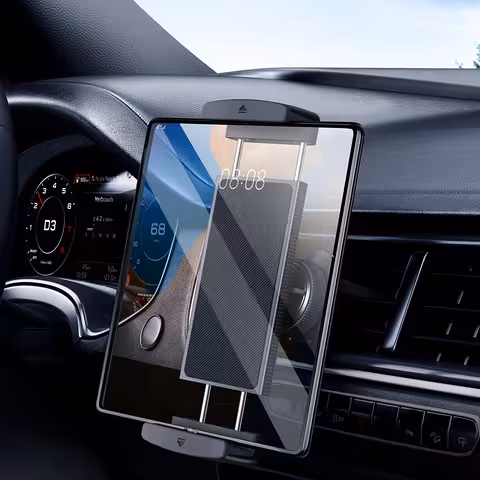 Support tablette auto tableau de bord 7-12 pouces avec fixation grille ventilation