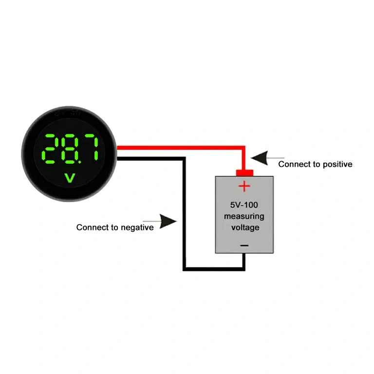 Tester τάσης μπαταρίας αυτοκινήτου 12V με ψηφιακή οθόνη