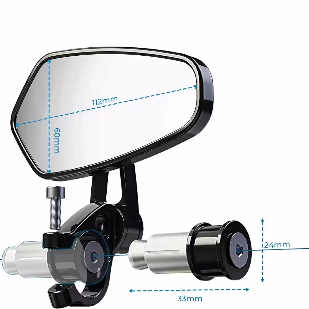 Καθρέφτες με σπορ εμφάνιση, τοποθετούνται κάτω από τιμόνι