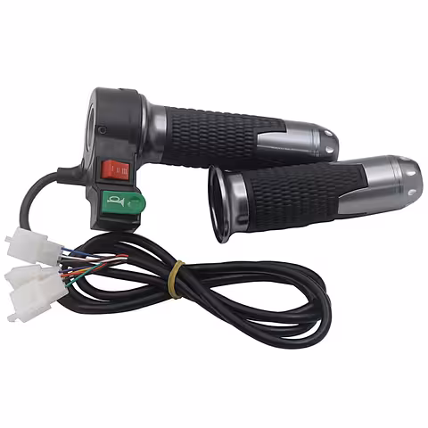 Levier accélérateur trottinette et vélo électrique 12V-72V avec bouton klaxon et vitesses