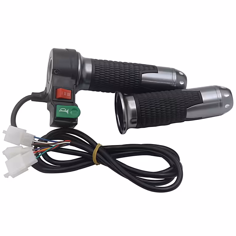 Levier accélérateur trottinette et vélo électrique 12V-72V avec bouton klaxon et vitesses