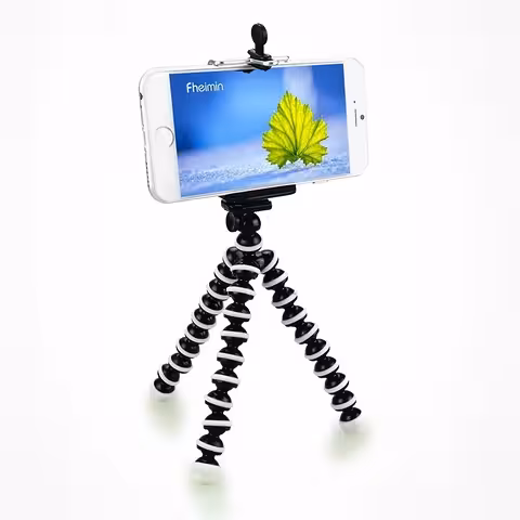 Trépied flexible avec support universel pour téléphone, appareil photo et vidéo – Idéal iPhone, Samsung, DSLR