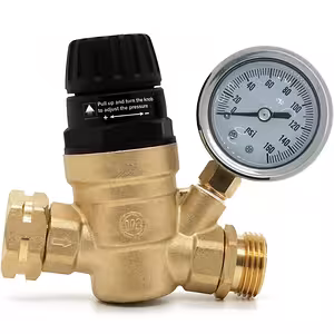 Régulateur / Réducteur de pression d’eau 3/4&Prime; avec manomètre – Limiteur pour irrigation, hydrophore, pompe, chaudière, caravane