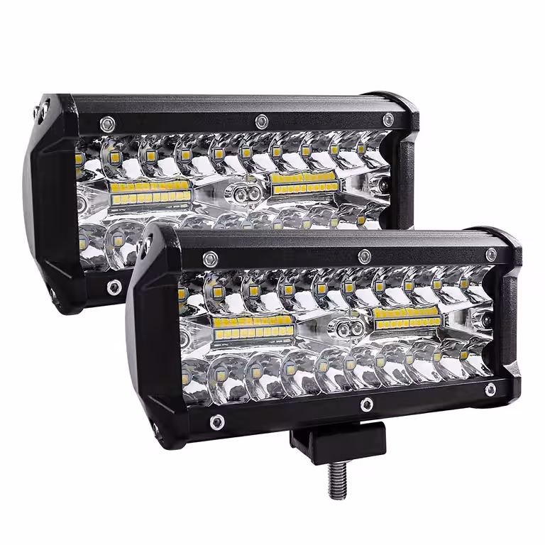 Set 2 projecteurs LED BAR Auto 240W – 24000LM, 12V/24V pour tracteur, camion, ATV, tout-terrain
