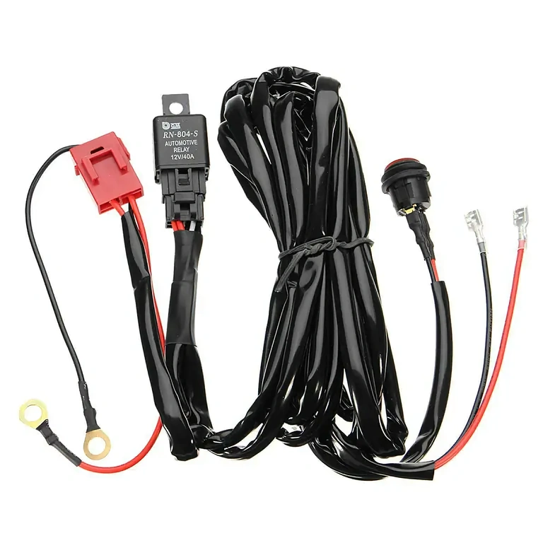 Ηλεκτρική καλωδίωση με ρελέ 40A και φωτεινό διακόπτη για LED