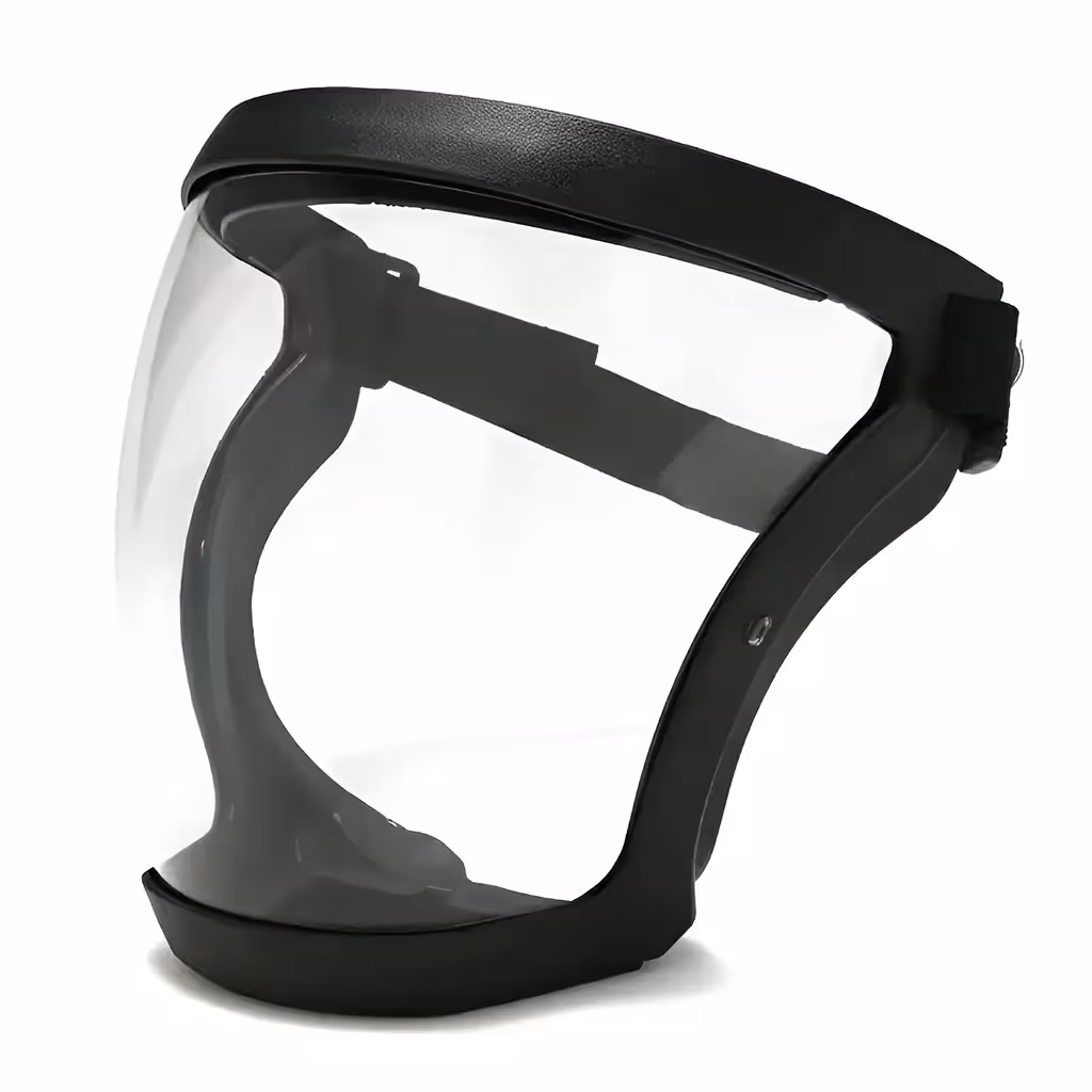 Masque de protection facial avec visière transparente et filtre poussière PM2.5 – Idéal pour débroussailleuse, peinture, pulvérisation arbres