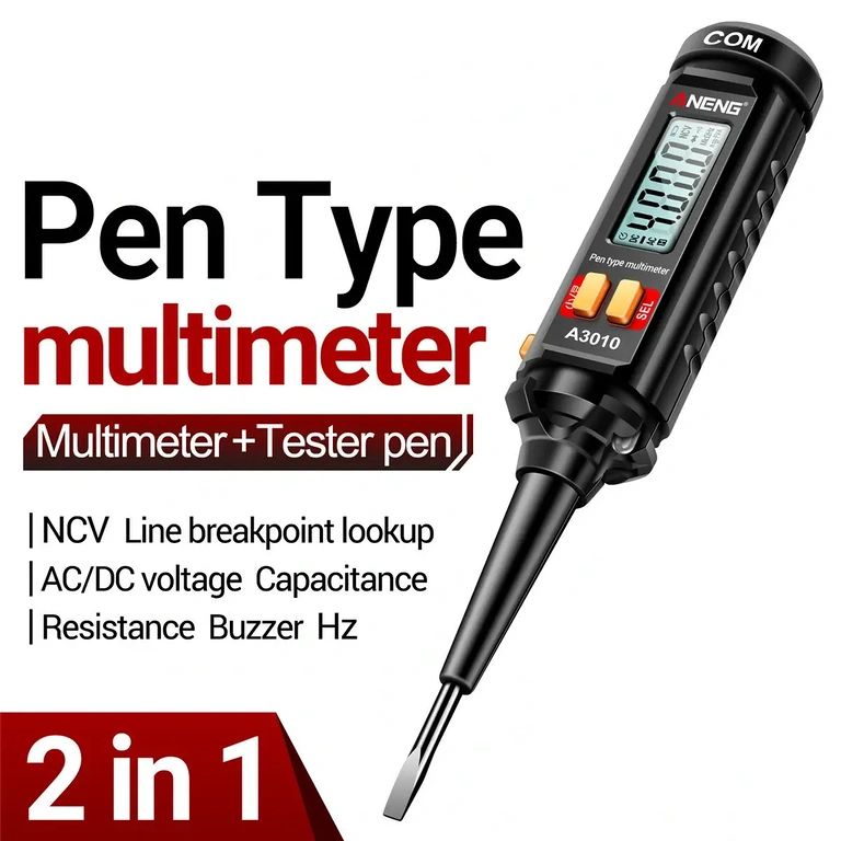 Δοκιμαστής τάσης με λειτουργία NCV για ανίχνευση χωρίς επαφή