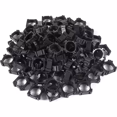 Set 100 supports modulaires pour cellules Li-Ion 18650 – Clips fixation banc batteries ABS