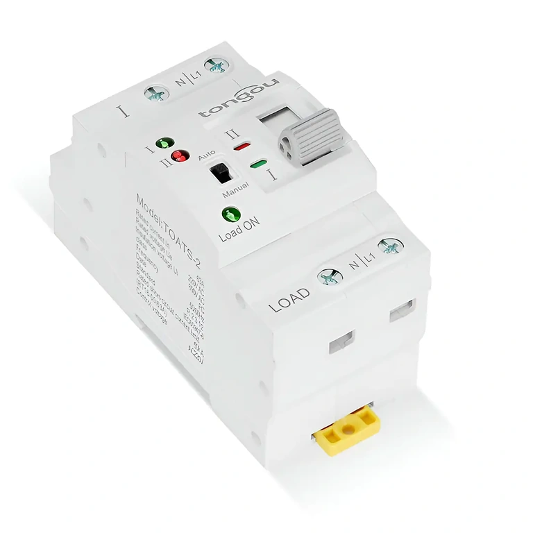 Κοντινή άποψη ακροδεκτών σύνδεσης της συσκευής ATS