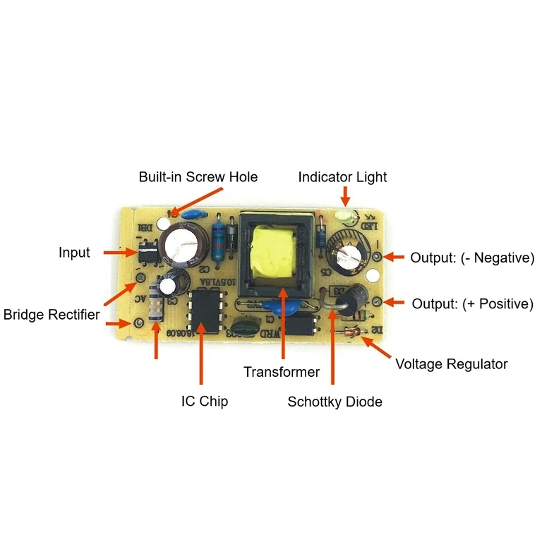 Τεχνικές πληροφορίες στην ετικέτα του προσαρμογέα τροφοδοσίας 5V