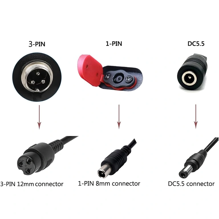 Φορτιστής με ομοαξονικό βύσμα 8mm Φορτιστής 36V–42V 3A για πατίνια Xiaomi και Segway-Ninebot, ακροδέκτης ομοαξονικός 8mm