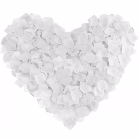 Pétales de roses artificielles blanches 500 pièces – décoration romantique pour mariage et événements