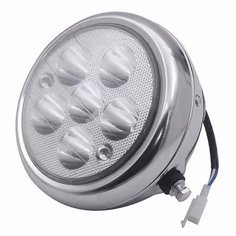 Phare LED rond 5 pouces pour scooter électrique, moto, Citycoco et Harley – éclairage 12V–80V