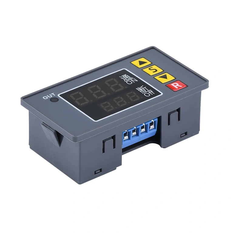 Boutons « S », « ▲ », « ▼ » et « R » pour paramétrage du temporisateur