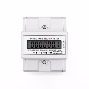 Détail de l’écran LCD du compteur digital triphasé