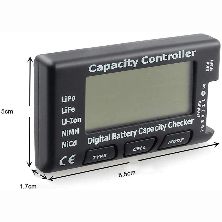 Testeur digital Li-Ion 18650 et LiPo 2-7S, précis et rapide