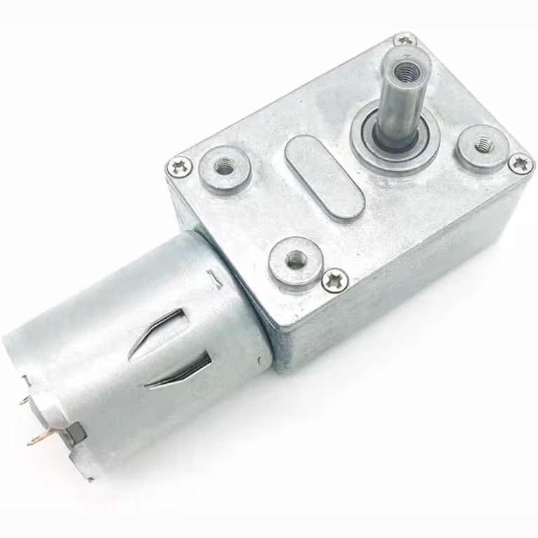 Moteur avec réducteur 12V GY-370 – moteur à vis sans fin, basse vitesse, couple élevé et fonction autobloquante