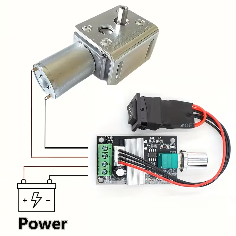 Connexion contrôleur PWM pour moteurs DC