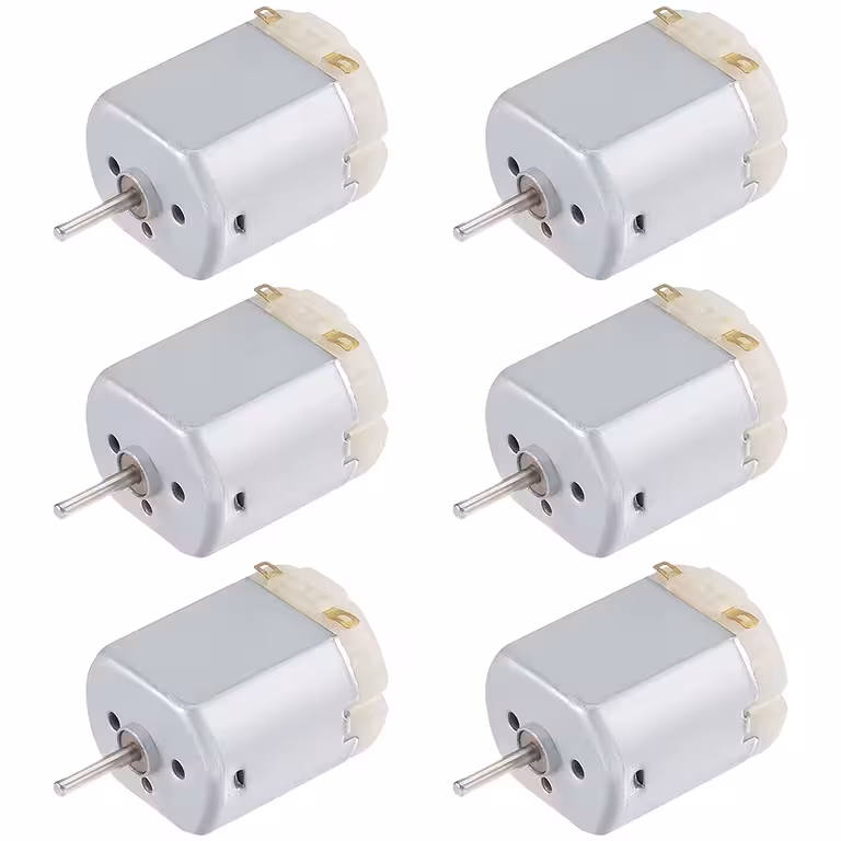 Set de 6 pièces : mini moteur DC 130 3V–6V pour robots, ventilateurs et projets DIY