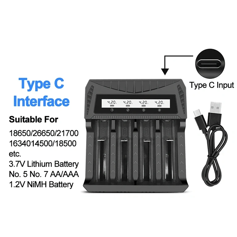 Chargeur compatible avec plusieurs types de batteries
