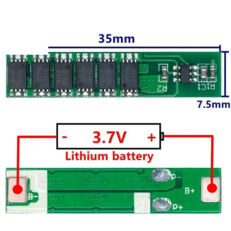 Pack 6 modules BMS connecté à des câbles
