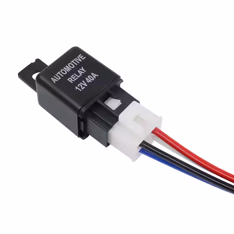 Relais automobile 12V 4 broches 40A avec socle – compatible systèmes électriques 12V