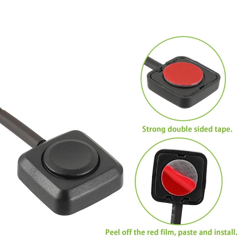 Arrière du bouton mini avec bande double-face pour montage