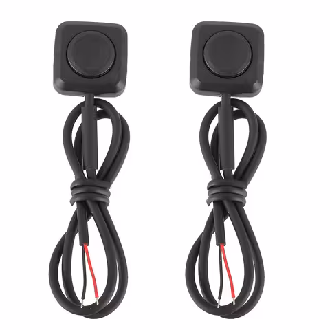 Set de 2 pièces : bouton auto/moto à rappel 12V/24V montage en surface — mini bouton poussoir sans maintien