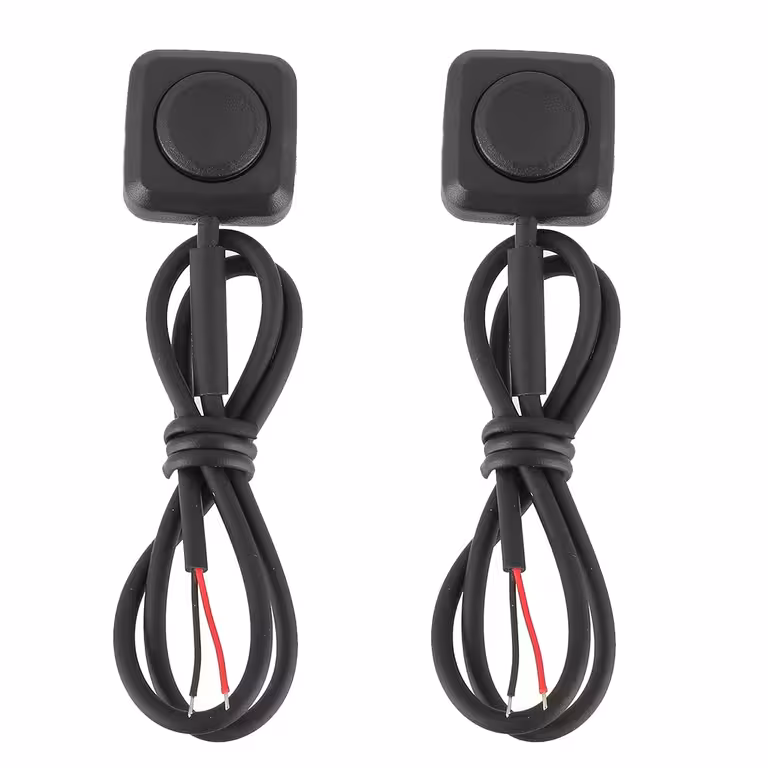 Set de 2 pièces : bouton auto/moto à rappel 12V/24V montage en surface — mini bouton poussoir sans maintien