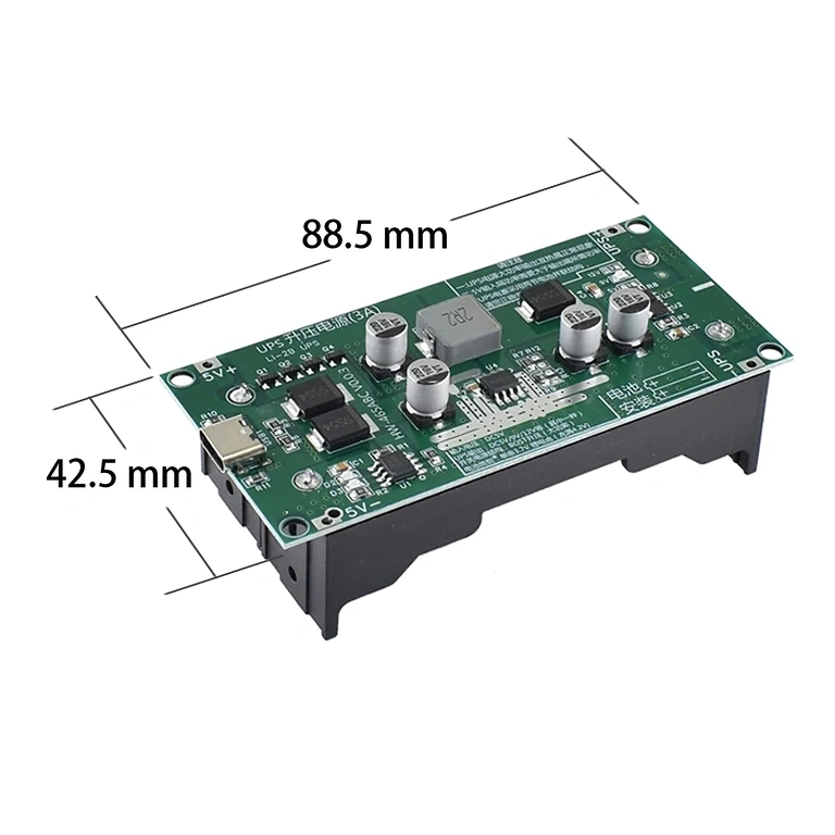 Dimensions compactes du module UPS Mini 88×41×22 mm, facile à intégrer