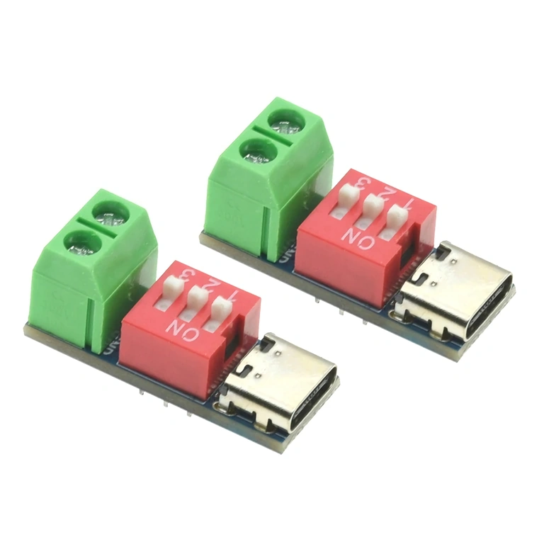 Sélection tension 5V–20V via DIP