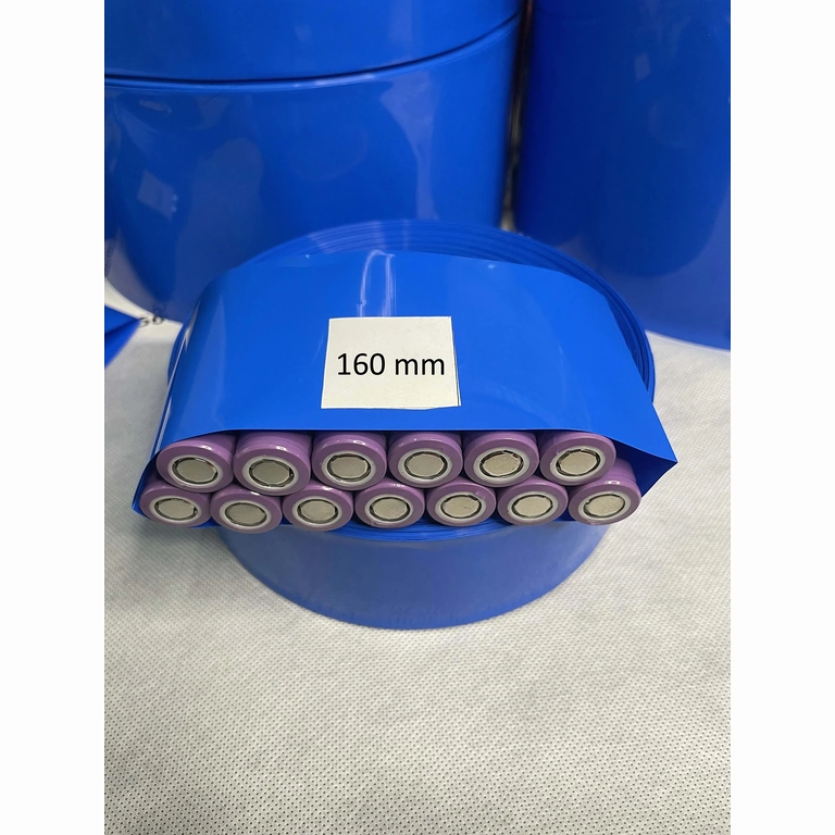 Tube thermorétractable bleu 160 mm pour packs de batteries 18650