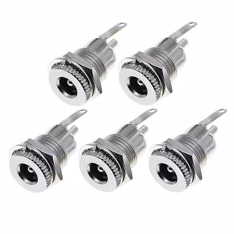 Set de 5 pièces – prise d’alimentation DC 12V 5,5 mm × 2,1 mm – connecteur femelle