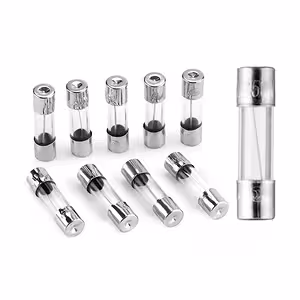 Détail du tube en verre du fusible 10A 5x20mm