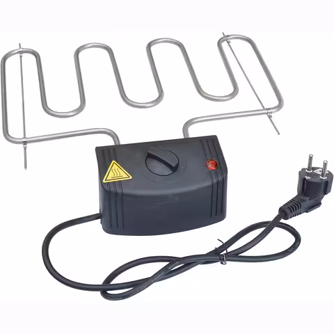 Résistance électrique 2000W avec thermostat pour fumoir et barbecue électrique – élément chauffant grill électrique