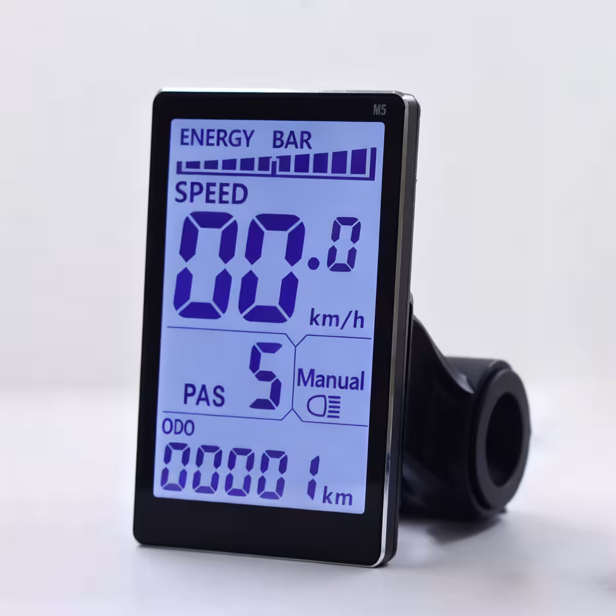 Vue latérale du kit contrôleur et écran M5 pour vélo électrique 500W–1000W
