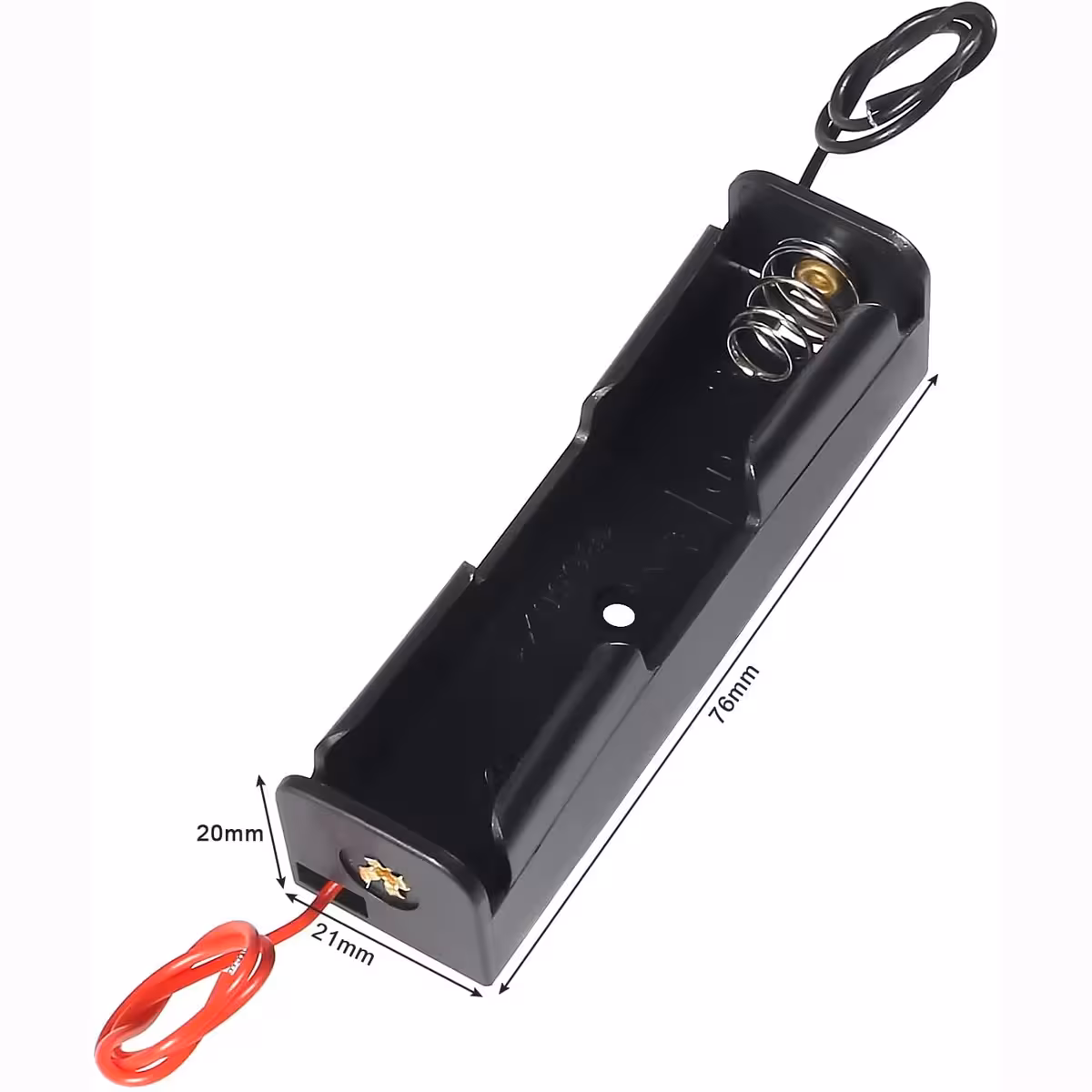 Dimensions du support de batterie 18650