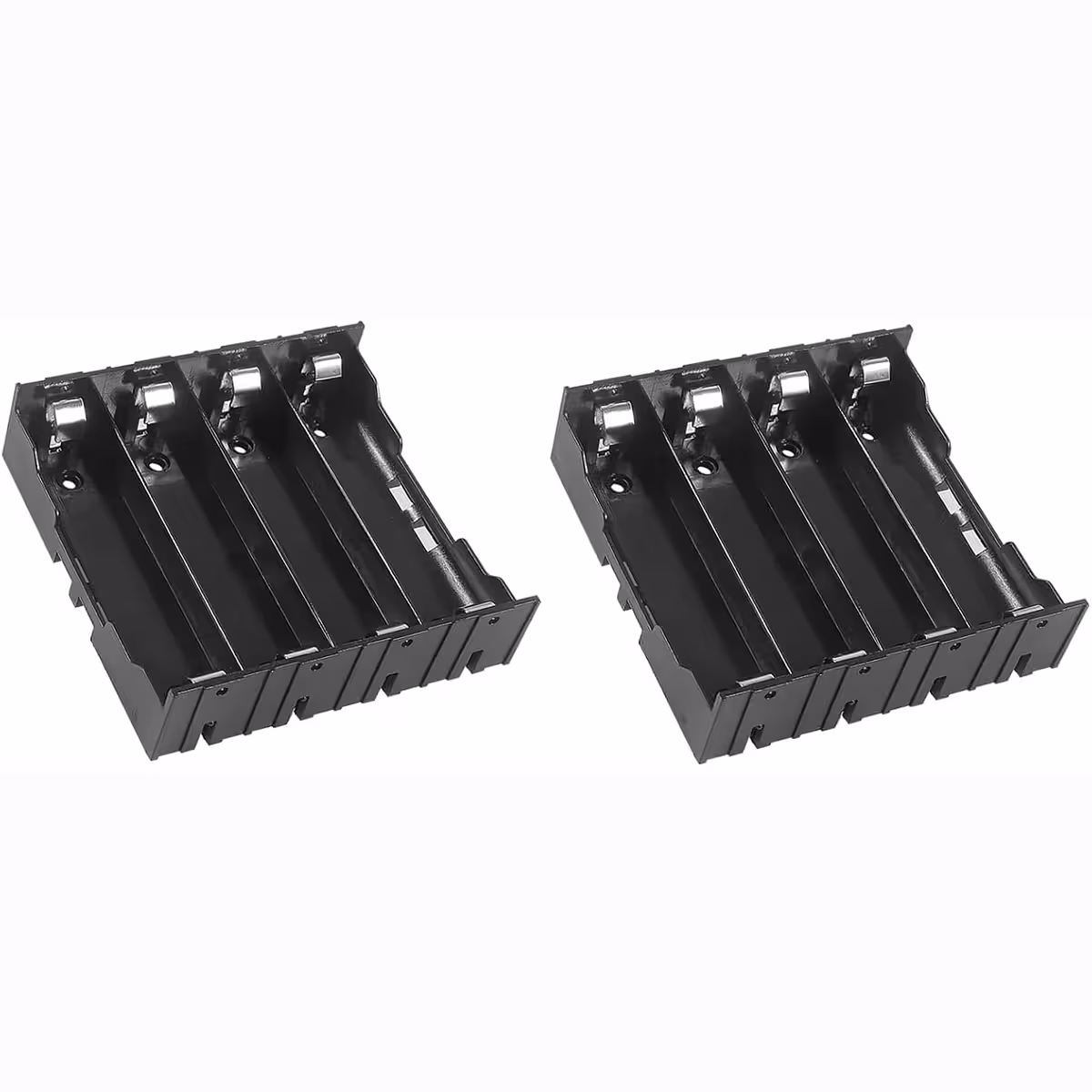 Lot de 2 supports de batterie 18650 4 emplacements pour projets DIY
